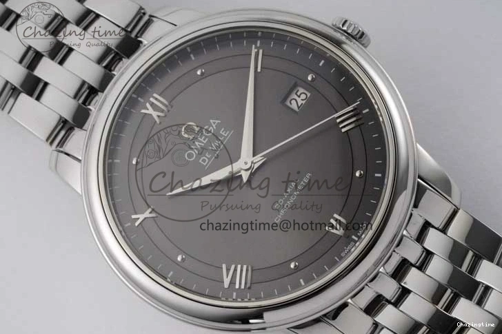 0123 De Ville SS DIWF 1:1 Best Edition Gray Dial SS Markers on SS Bracelet MIYOTA FlexibleFit 7851